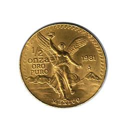 Mexico Gold Libertad Half Onza 1981 BU