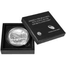 2014-P 5 oz Silver ATB Great Smoky Mountains  (w Box and COA)