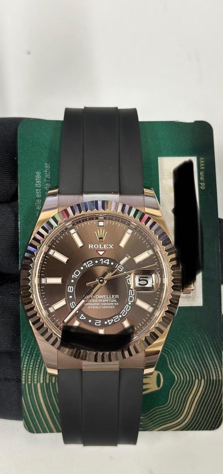 New Rose Gold Rolex Skydweller on Oysterflex Ref 326235