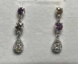 Handmade Piece by Designer Mischelle 18k White Gold Earrings