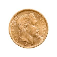 France 20 Francs Napoleon III Gold Coin 1853-1870