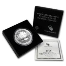 2013-P 5 oz Silver ATB White Mountain (w Box and COA)