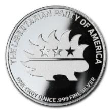 1 oz Silver Bullion Libertarian Party Round