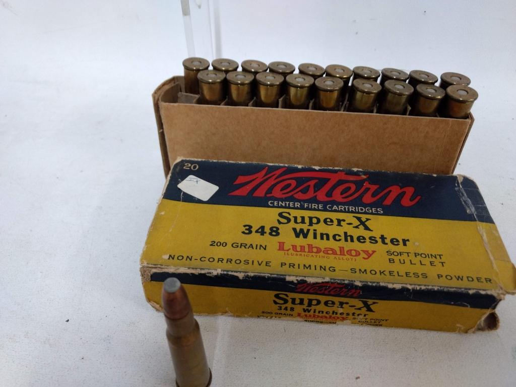 20 Rnd Box Vintage Western Super X 348 Winchester
