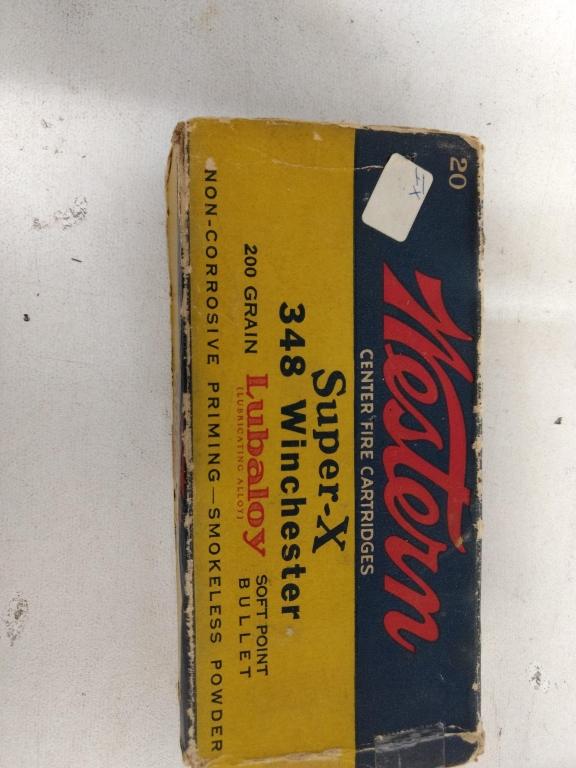 20 Rnd Box Vintage Western Super X 348 Winchester