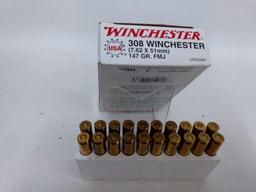 20 Rnd Box Winchester 308 147gr Fmj