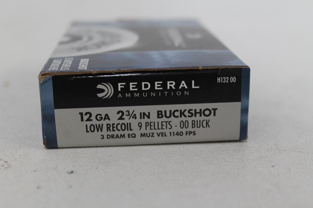 2- Boxes Of Federal 12ga 2 3/4 00 Buck Low Recoil