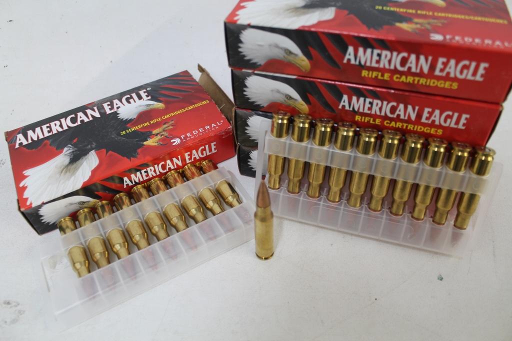 5- Boxes Of American Eagle .308 Win 150 Gr. Fmj