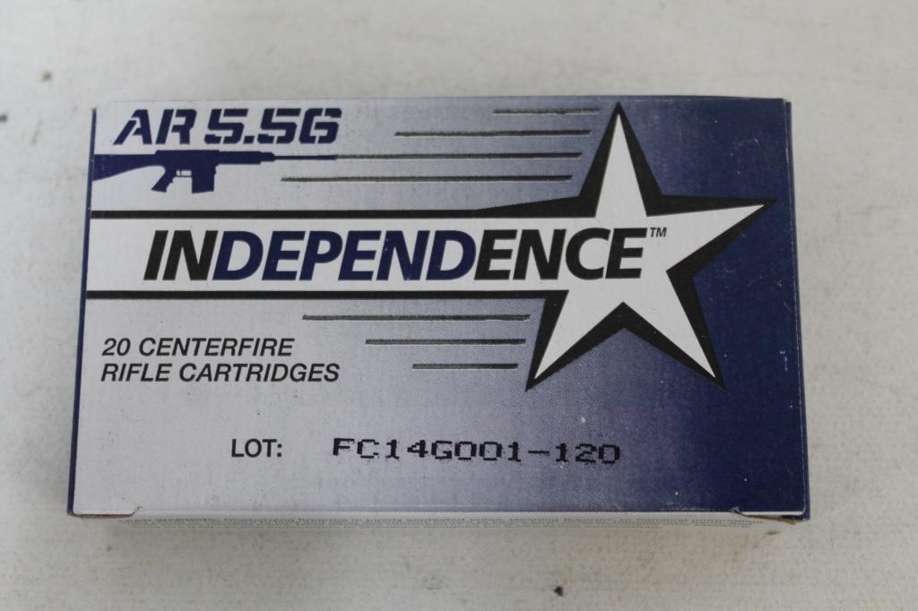 2- Boxes Of Independence 5.56x 45mm 55 Gr. Fmj