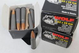 3- Boxes Of Wolf 7.62x39mm 122 Gr. Fmj Steel Case