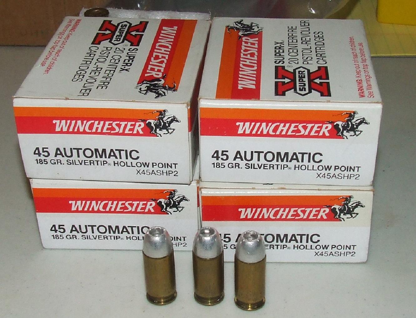 4-20 Round Boxes  Winchester 45 Auto