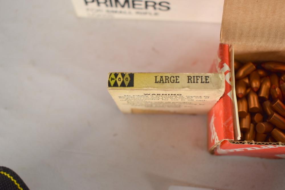 Sm & Lg Rifle Primers, Hornady 35gr V Max Bullets