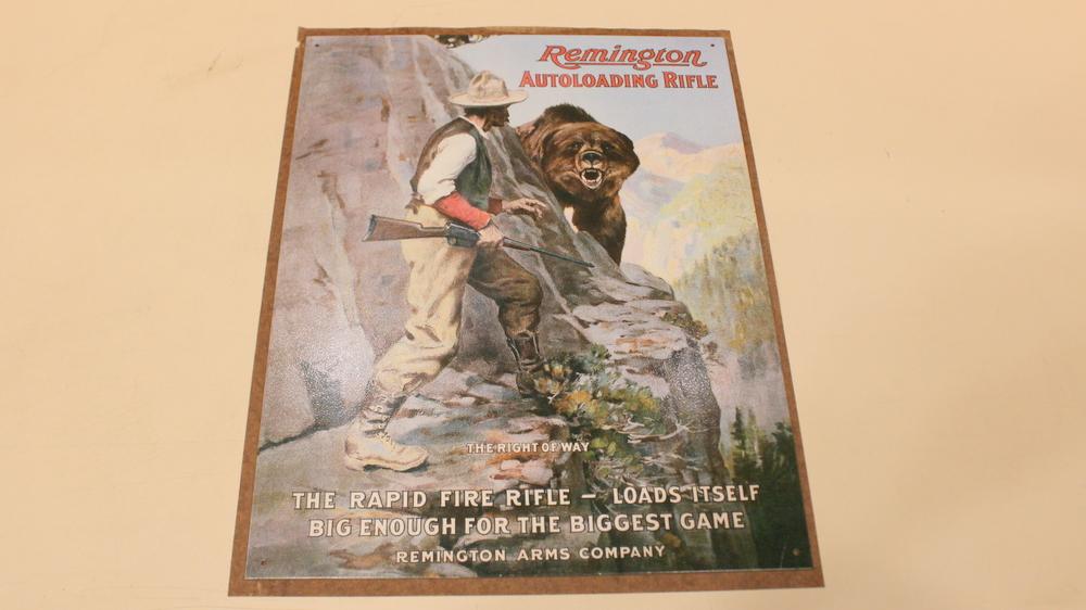 12 1/2" X 16" Remington Metal Sign