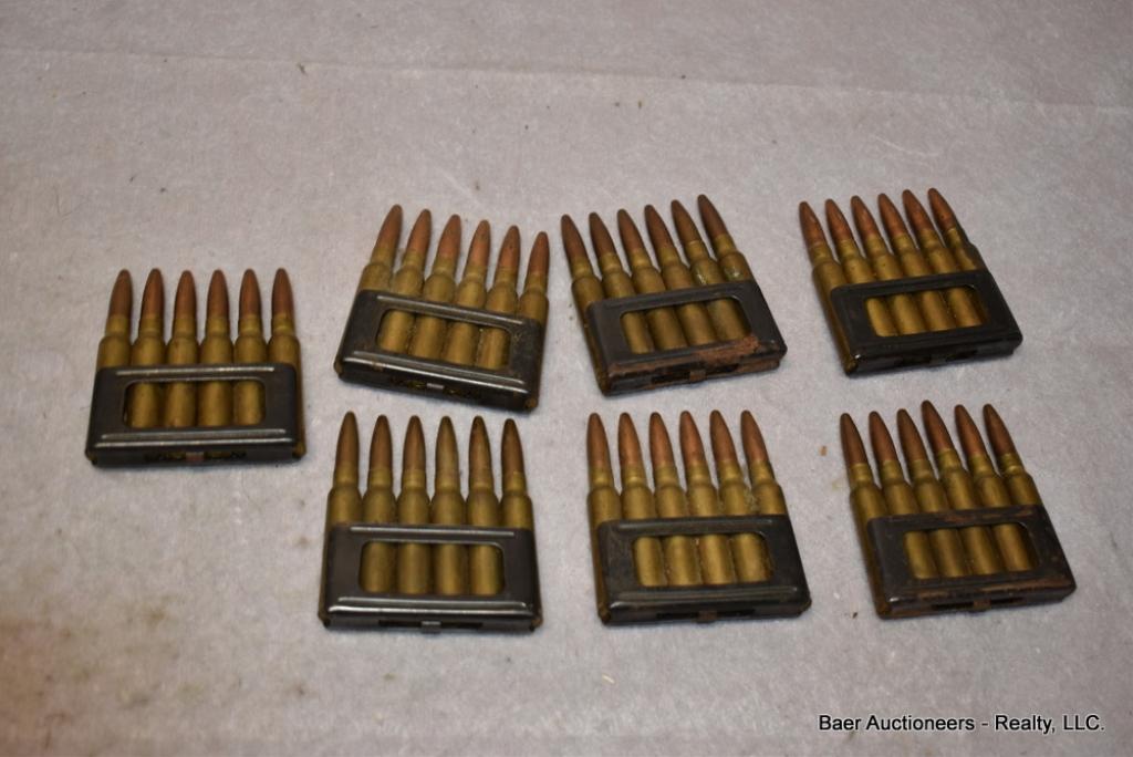 42 Rnds On 7 Stripper Clips Of 7.35 Italian