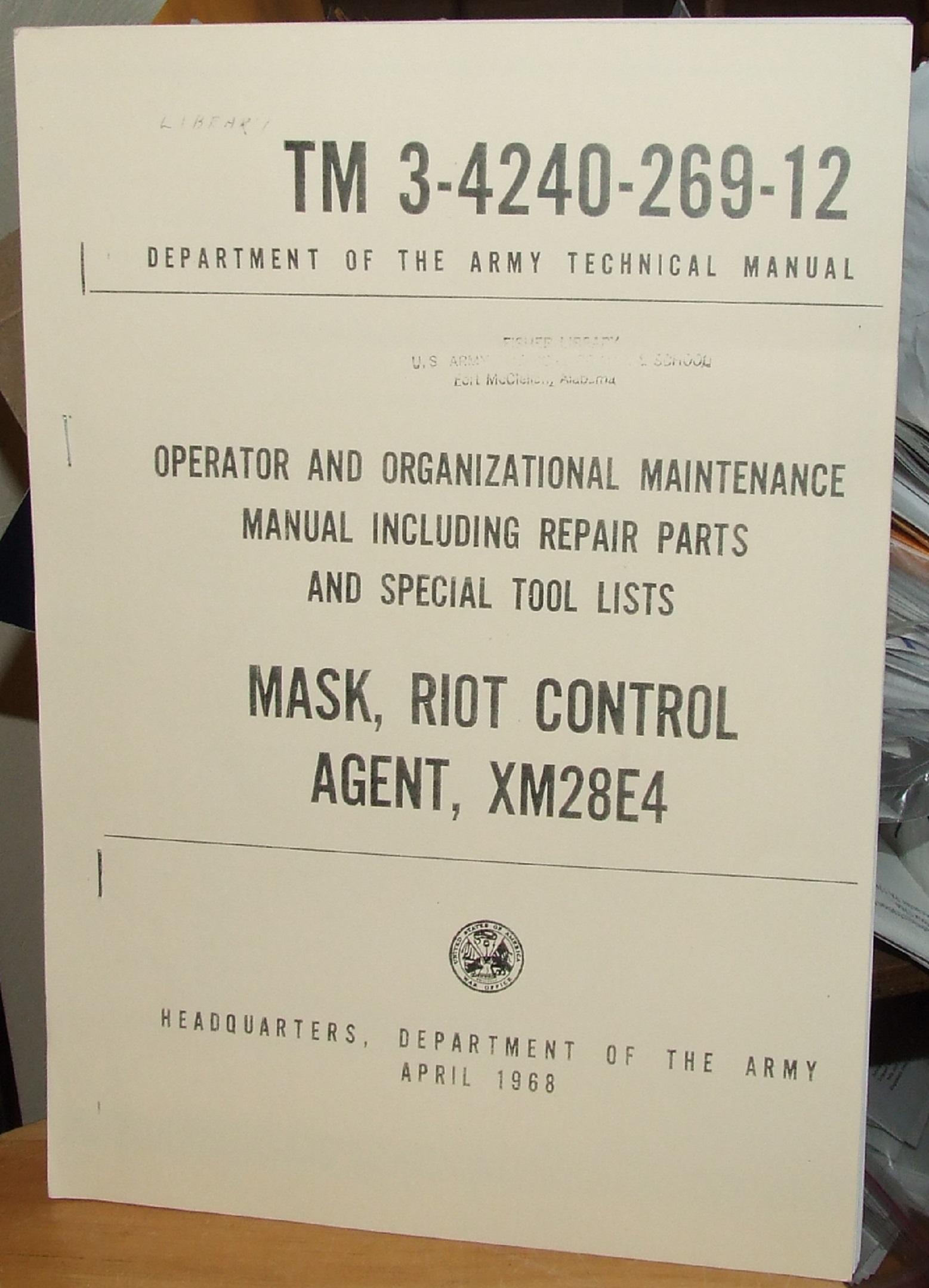 Mask, Riot Control Agent, XM28E4