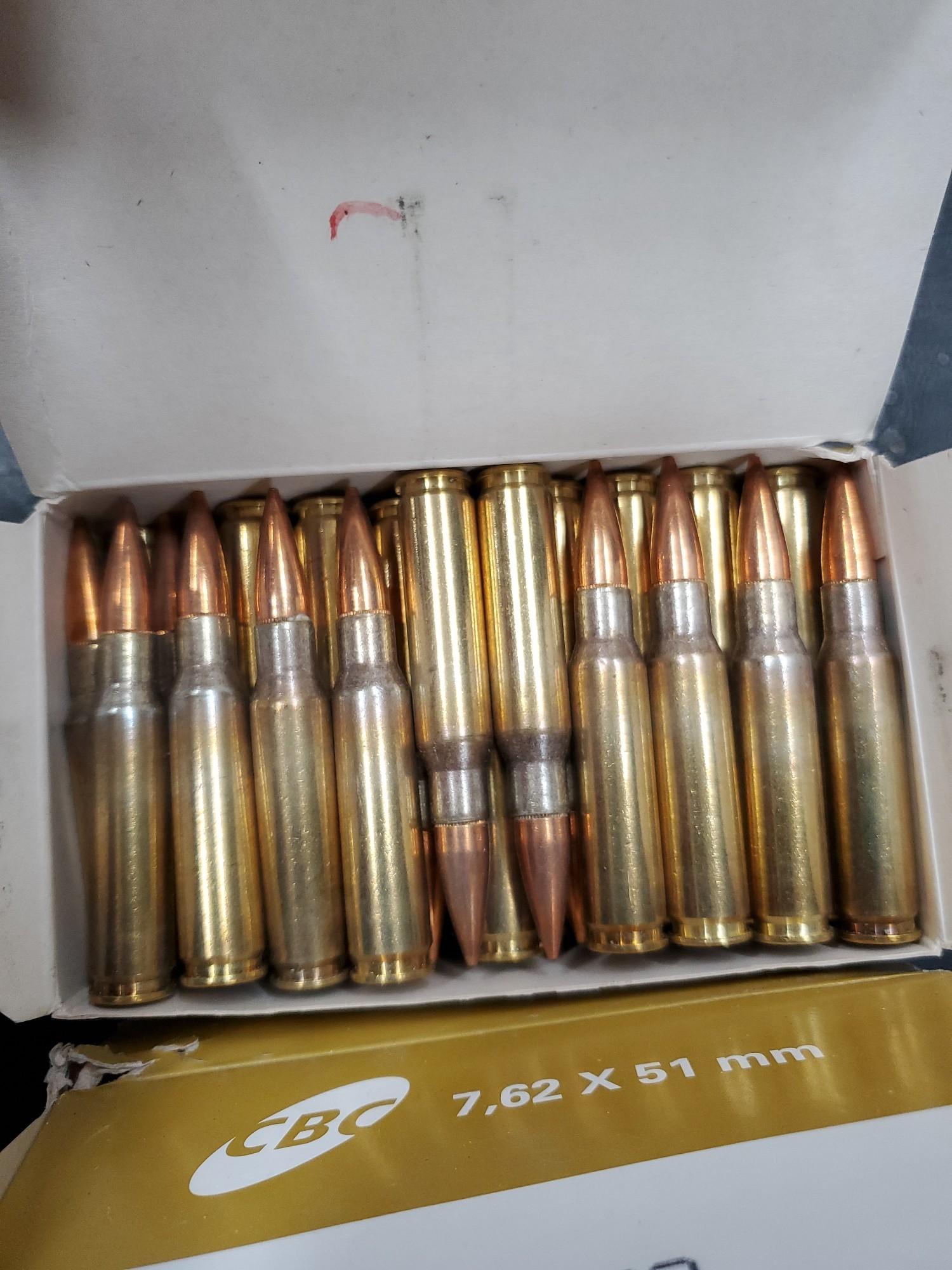 2- 50 Rnd Boxes CBC 7.62x51MM, Ball M80