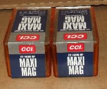 2 - 50 Rounds CCI Maxi Mag HP 22 WMR