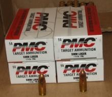 4 - 50 Rounds PMC 9mm Luger