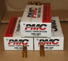 3 - 50 Rounds PMC 9mm Luger