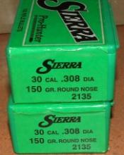 2 - 100 Sierra 30 Cal Bullets  #2135