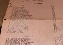 Replica Arms, Inc. 1970 Catalog & Price List