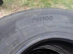 Set of ST235/80R16 Radial Trailer Tires/Wheels