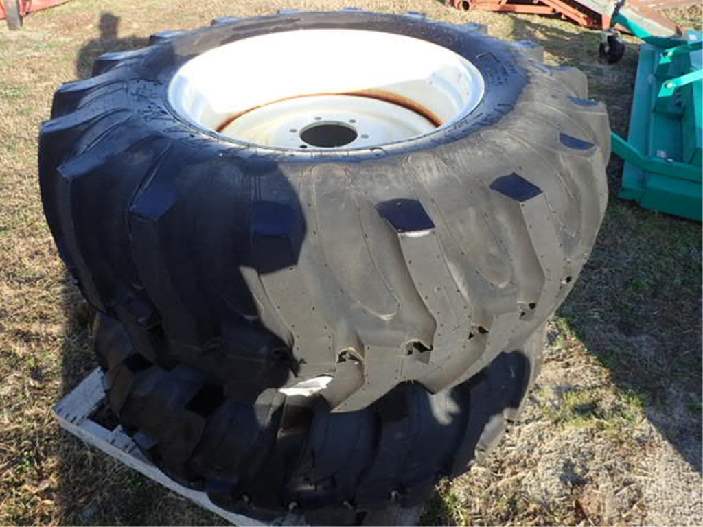 Pallet - 2 Tires 17.5x24 & Rims