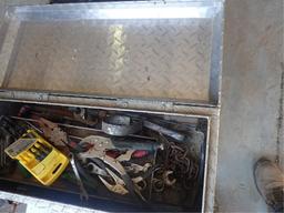 Diamond Plate Tool Box w/ Tools, Ice Cooler