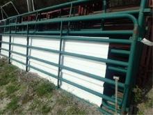 (6) Green Metal Livestock Panels