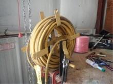 Wooden Work Bench w/ Air Hose Reel