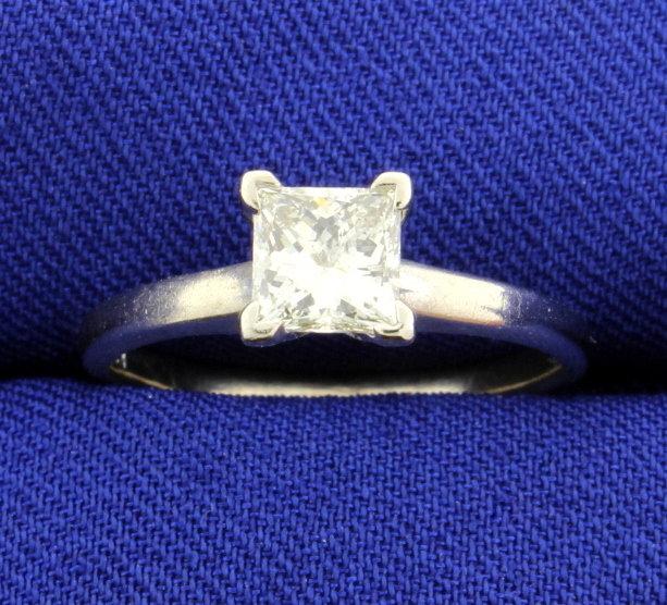 .84 Carat Princess Cut Diamond Solitaire Engagement Ring