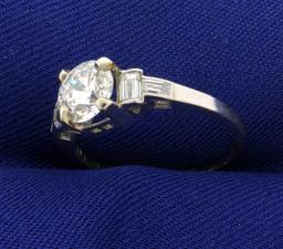 1.4ct Tw Diamond Engagement Ring In Platinum