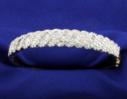 5 Carat Diamond Bangle Bracelet In 14k Gold