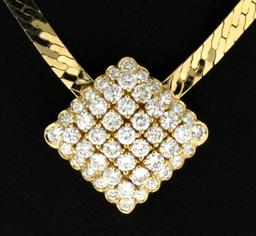 2ct Total Weight Diamond Necklace In 14k Gold