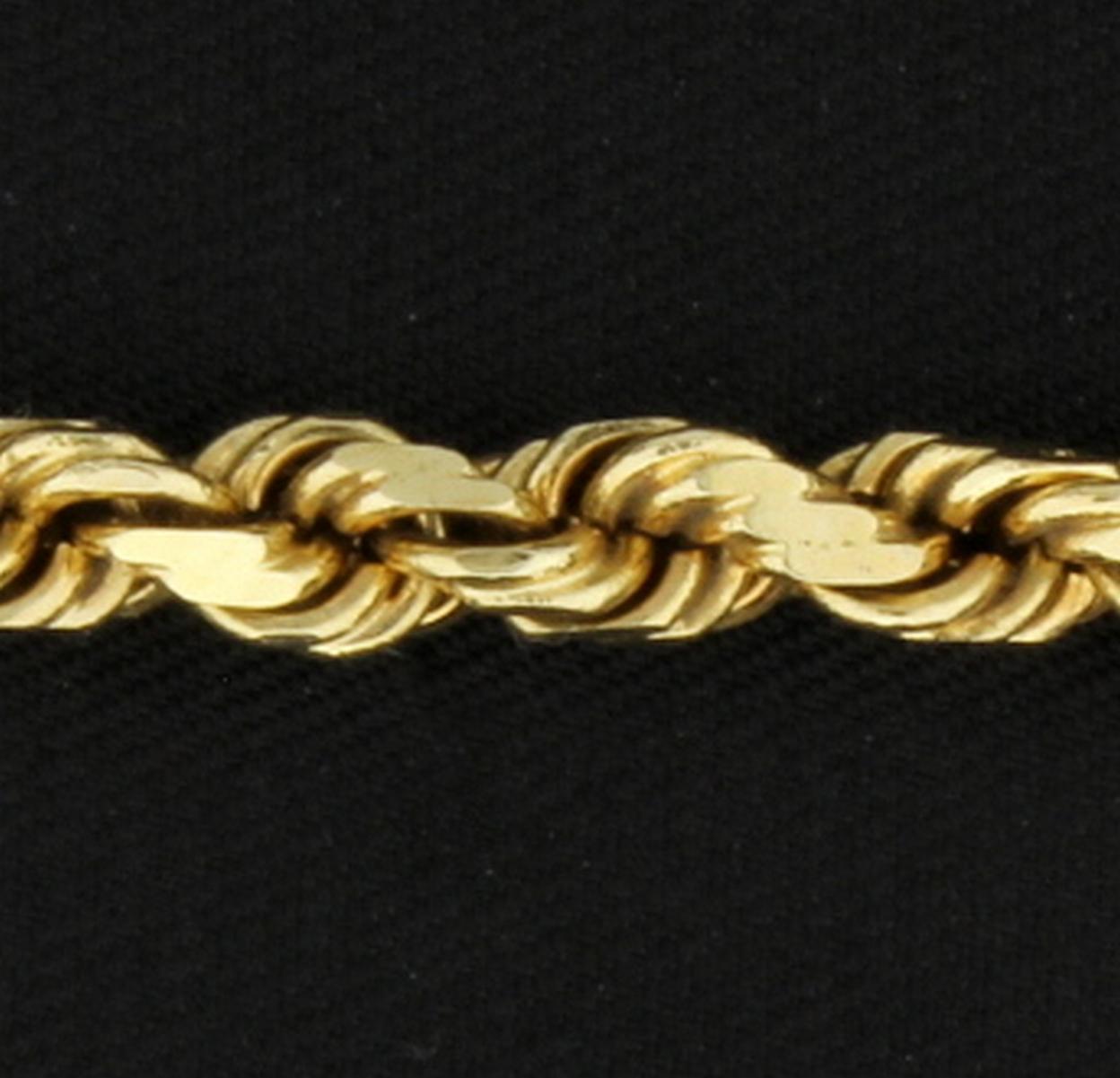 18 Inch Rope Chain Necklace In 14k Yellow Gold