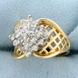 Unique Vintage 1ct Tw Diamond Ring In 14k Yellow Gold