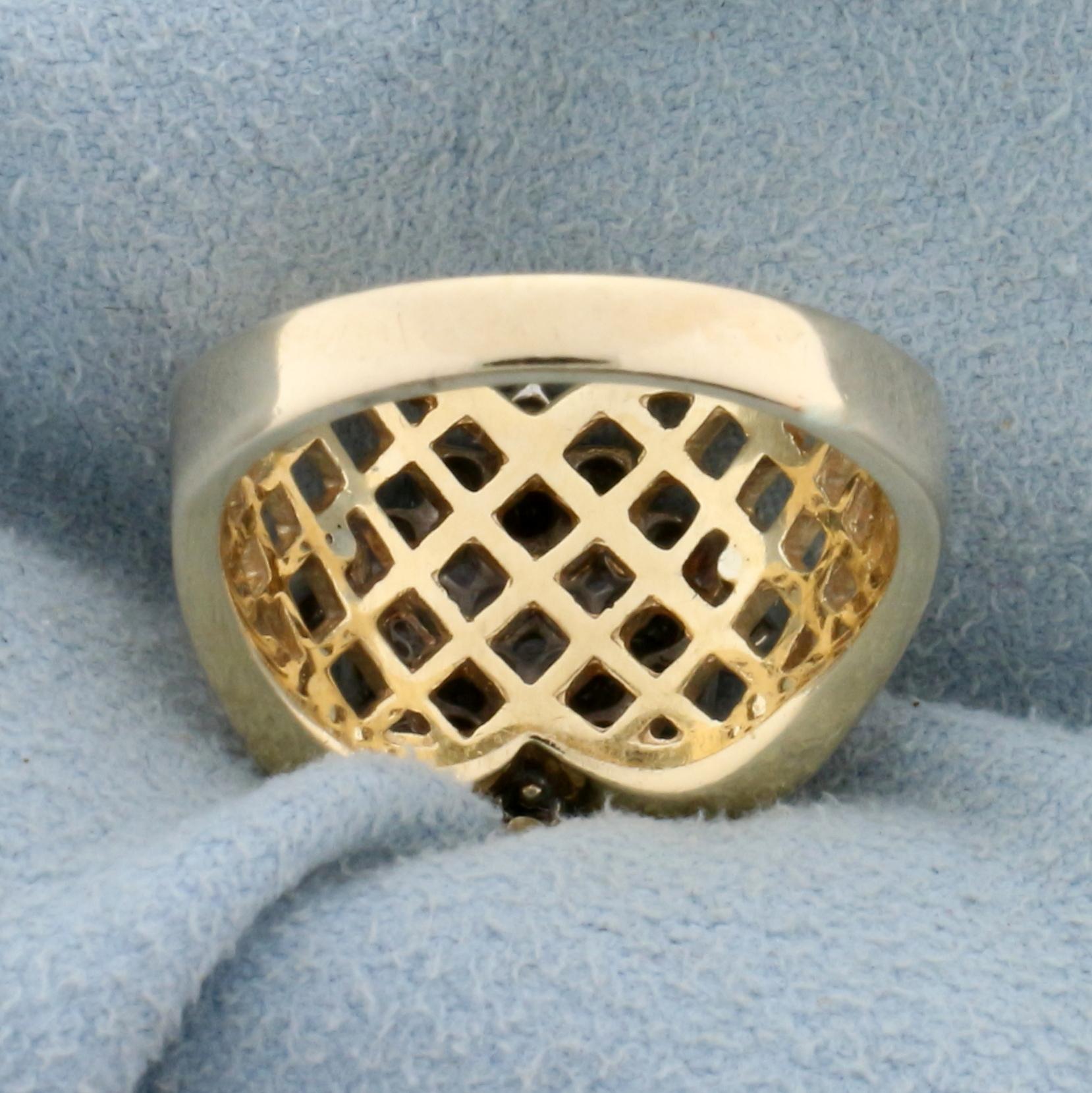 Unique Vintage 1ct Tw Diamond Ring In 14k Yellow Gold