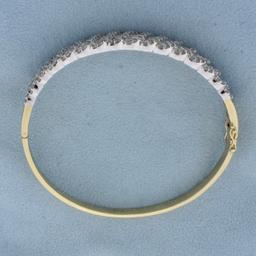 5 Carat Diamond Bangle Bracelet In 14k Gold