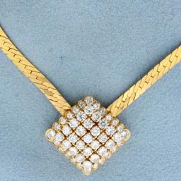 2ct Tw Diamond Herringbone Necklace In 14k Gold