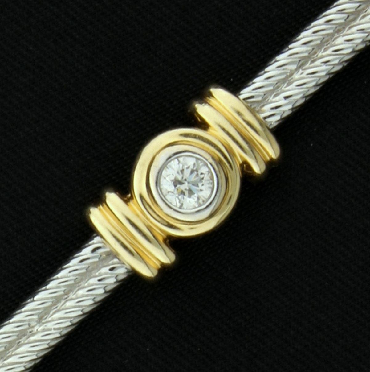 Designer 1.5ct Tw Diamond Bracelet In 14k Yellow And White Gold