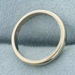 Womens Wedding Band Ring In 14k White Gold