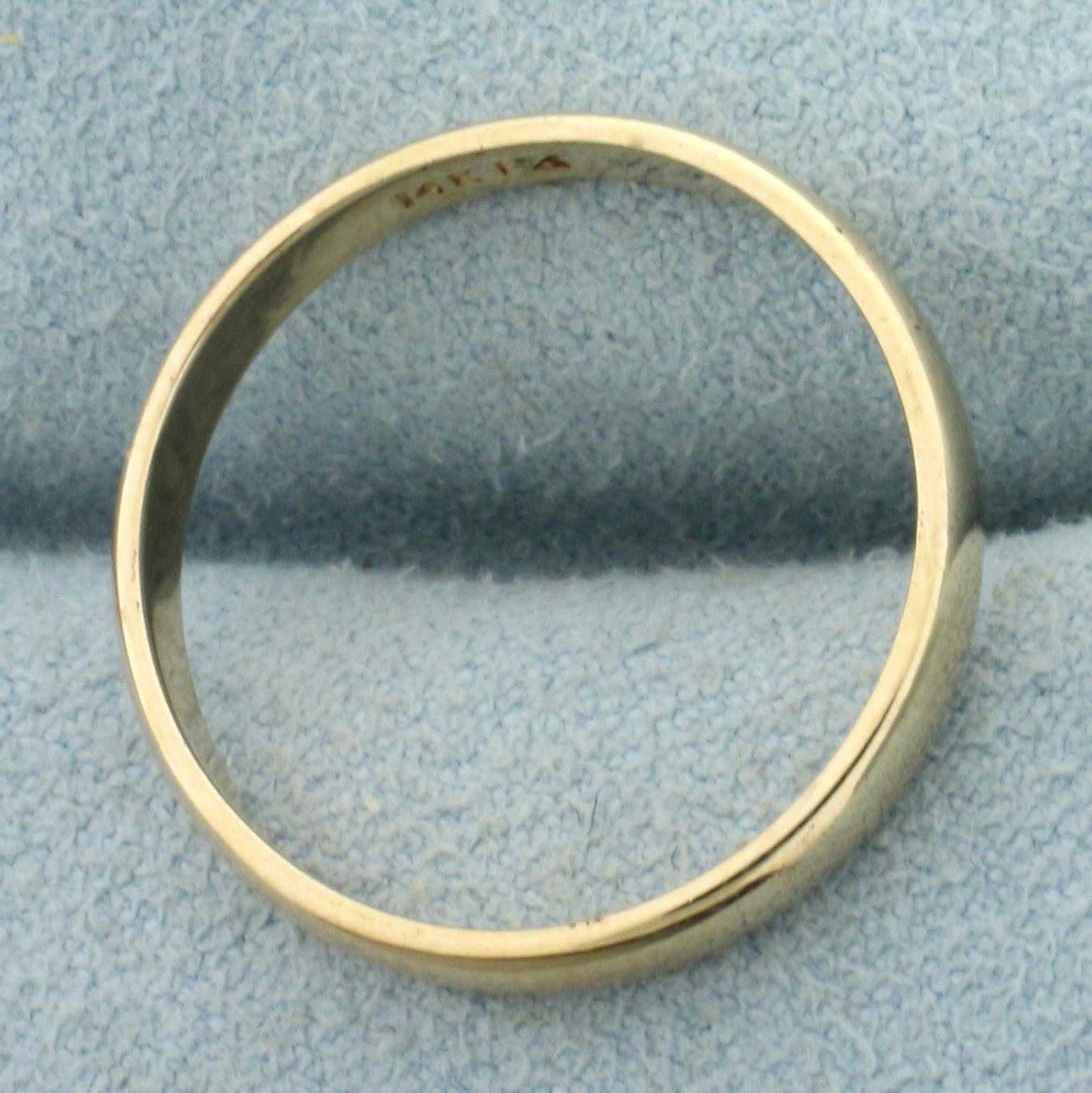 Wedding Band Ring In 14k Yellow Gold