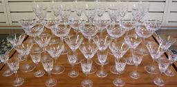 44 Piece Orrefors Helga Scandinavian Stemware Set