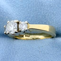 Three Stone 1 1/4ct Tw Diamond Engagement Or Anniversary Ring In 14k Yellow Gold