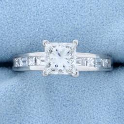 1.75ct Tw Princess Cut Diamond Engagement Ring In Platinum