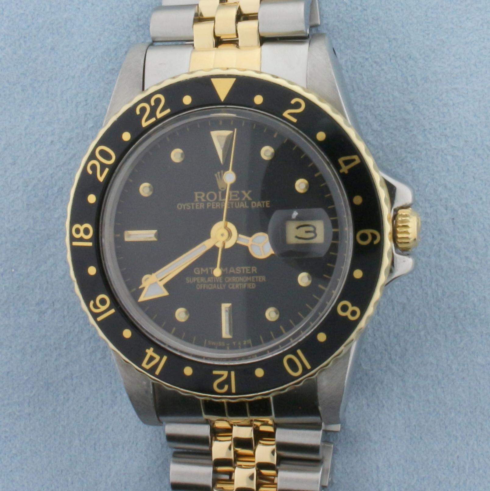 Mens Rolex Gmt Master Rootbeer 40mm 16753