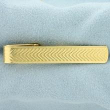 Vintage Tie Clip In 18k Yellow Gold