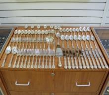 77 Piece Sterling Silver Lunt Mignonette Flatware Set With Chest
