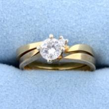 Matching Diamond Engagement Ring With Wedding Band Bridal Set In 14k Gold