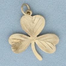 Shamrock Charm Or Pendant In 9k Yellow Gold